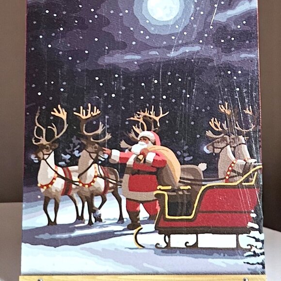 Artist's Loft Paint-By-Number Kit - Santa & Reindeer - 16 x 20 - Canvas - Picture 6 of 8